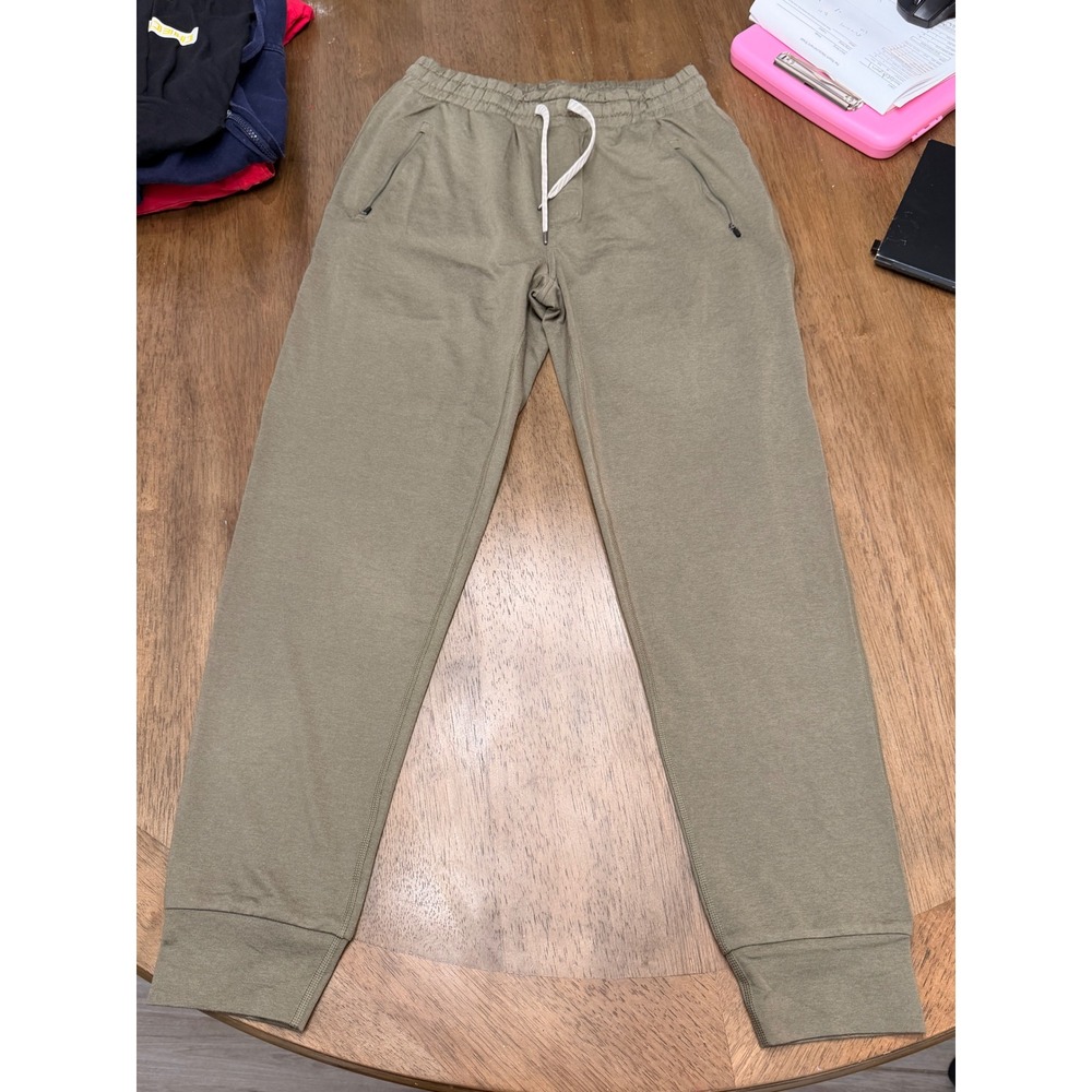 Vuori Ponto Performance Joggers Mens Medium Olive Green Heather DreamKnit Pants